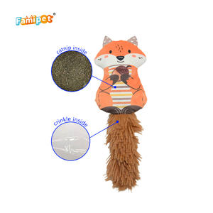 Famipet produttore personalizzato all'ingrosso nuovo carino coda lunga animali di Design gattino giocattolo morbido Pet Pet gatto giocattolo con erba gatta - Product Image 3
