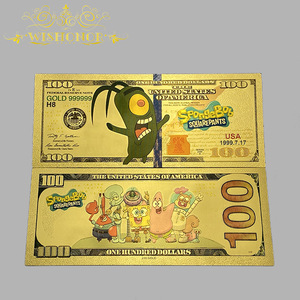 Schöne Spongebob-Banknoten Amerika Gold-Banknote Anime-Banknoten in 24k Goldplattierung - Product Image 2