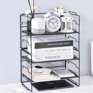 Estante de Pared de Metal con Malla Metálica, Estante de Almacenamiento de Periódicos y Revistas de Cinco Niveles, Estante para Archivos A4, Almacenamiento de Oficina - Product Image 6