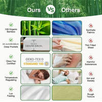 Usine FEO ODM Ensembles de Draps de Lit en Bambou 4 Pièces Ensemble de Literie en Bambou Vente en Gros Drap Housse en Bambou Organique pour l'Été