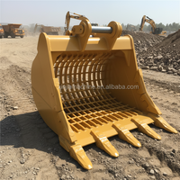 Saringan Bak Excavator Doosan DX230 Kustom, Bahan Q345B, Dilas, Warna Kuning, Suku Cadang, Garansi 1 Tahun