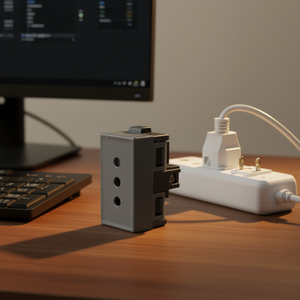 Siemens 10A 250V Socket Gray Electrical Connector <b>Plug</b> <b>Adapter</b> - Product Image 3