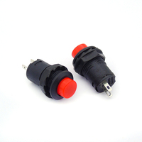 DS-425A 12mm Merah Tombol Tekan Self-locking 3A 125VAC 1.5A 250VAC Self Latching ON/OFF
