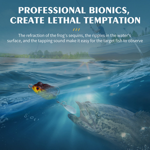 Nuovo 2.5cm 3.4 Soft Frog Fishing Lure Double Hook paillettes Thunder Frog Rabbit Bait <span class=keywords><strong>con</strong></span> Blade Tail Fishing Bait - Product Image 6