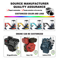 Mini-excavatrice hydraulique à chenilles électrique diesel, prix de vente exceptionnel, 1, 2, 3, 3,5 tonnes, petite excavatrice Caterpillar