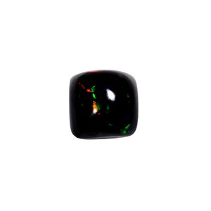 Piedra preciosa de ópalo etíope negro natural de 2 quilates, forma cuadrada, cristales de ópalo reales para envolver con alambre y sanación de chakras. - Product Image 1