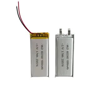 Factory Wholesale 1000mah 602560 Renewable Energies 3.7V Lithium Polymer Battery