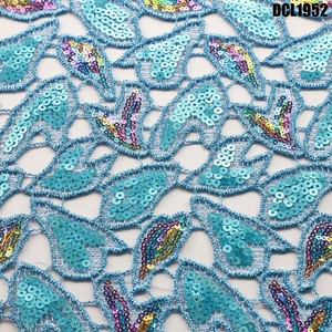 Nouvelle Arrivée Dentelle <span class=keywords><strong>Guipure</strong></span> à Cordons avec Paillettes 2024 Cordon Africain Soluble dans l'Eau pour la Confection de Robes de Soirée de Luxe pour Femmes - Product Image 2