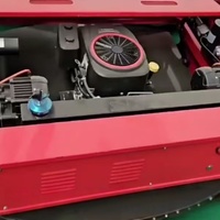 Robot Pemotong Rumput Otomatis Bertenaga Mesin Bensin dengan Kontrol Nirkabel Jarak Jauh, Cerdas, Profesional, dan Beroda Karet
