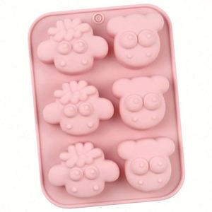 Moule en silicone écologique personnalisé avec logo, 6 cavités, en forme de mouton et de vache, pour la fabrication de bougies, de savons, de puddings, de gâteaux, de résine, DIY, OEM/ODM - Product Image 3