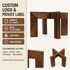 Supporto per Piante in Legno Smaltato Stile Fattoria <span class=keywords><strong>con</strong></span> <span class=keywords><strong>Gambe</strong></span> a X per Uso Interno/Esterno in Giardino - Product Image 2
