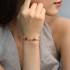 18K Gold Plated Chain <b>Bracelet</b> Women Stainless Steel Jewelry Minimalist <b>Boho</b> Style Pearl Shell Flower Heart Charm <b>Bracelet</b> - Product Image 3