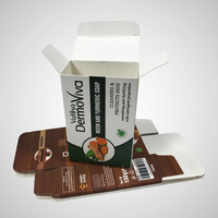 Boîte à Savon en Papier d'Art de Petite Taille de Haute Qualité pour Produits de Soin, Cartons Pliants à Rabat pour Emballage de Savon Cosmétique en Gros
