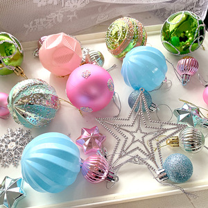 Electroplated Running <b>Deer</b> Plastic Christmas Bauble Set <b>Painted</b> Xmas Tree Hanging Ornaments Holiday Decorations - Product Image 3