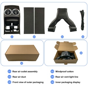 สำหรับรถเบนซ์ รุ่น A-Class, CLA, GLA, B-Class ปี 2012-2018 ชุดไฟ Ambient Light บริเวณช่องแอร์เบาะหลัง พร้อมพอร์ต USB และพอร์ต Type-C - Product Image 6