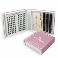 Kit de Cils en Touffes Personnalisé en Gros Marque Privée Fibre Végétale DIY Extensions de Cils Kit d'Extensions de Cils en Grappes