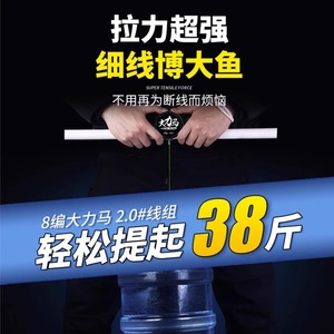 Ligne de pêche tressée Dyneema 4.0g avec hameçons pré-montés haute résistance pour carpe tête-de-ronde et carpe argentée, usage en rivière - Product Image 3