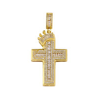 Collier pendentif croix en zircon style hip-hop euro-américain XILIANGFEIZI, bijoux de luxe, cadeau pour la Saint-Valentin