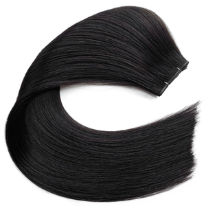 Popular <span class=keywords><strong>en</strong></span> 2026 # Extensiones de <span class=keywords><strong>Cabello</strong></span> Humano 100% con Trama Invisible Genius Weft Color 1B, Doble Trama, Cutícula Alineada, Cómodas y Duraderas - Product Image 6