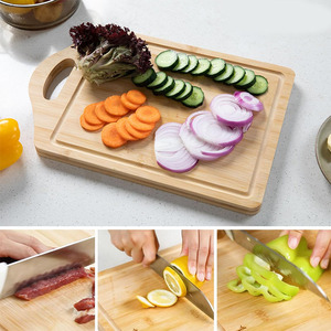 Planche à découper en bambou double face, petite planche de cuisine pour la viande et les légumes - Product Image 3