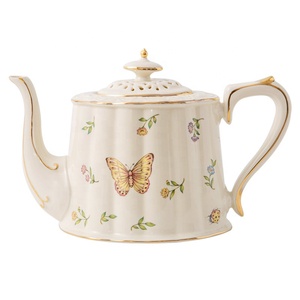Wholesale European butterfly Pattern Ceramic Coffee <b>Set</b> and Tea <b>Set</b> for Business and Personal Use - Product Image 1