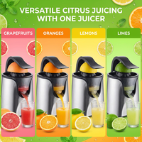 Elektrische roestvrijstalen citruspers met automatische pulpverwijdering, lekvrij, waterdicht ontwerp, eenvoudig schoon te maken, 160W huishoudelijk gebruik