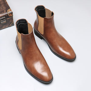 Botas de Invierno para Hombre, Estilo Chelsea, con Forro de Felpa Cálido, Botas de Cuero de Lujo para Fiestas y Uso Diario, Talla 46, 2024 - Product Image 4