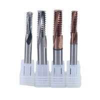 Qinrui Fraise à fileter à 3 dents en acier rapide HRC68, modèle personnalisé OEM/ODM M1*0.25 pour CNC