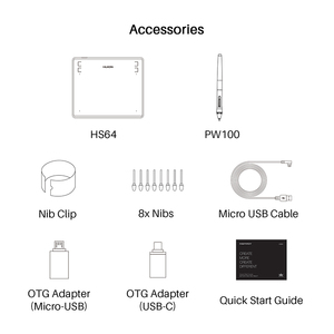 แท็บเล็ตจดบันทึกดิจิทัลที่ดีที่สุด HUION HS64 8192 ระดับความละเอียด - Product Image 5