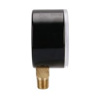 Manomètre à membrane pour tuyaux PEX, support de tuyau 2-1/2 pouces, cadran 1/4 pouce NPT, montage inférieur, réglable 0-5 PSI
