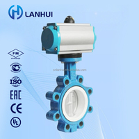 Katup Kupu-kupu JIS 10K dengan Casing Besi QT450 PN16, Seal Lunak Resilient Seated, Basis Cakram Besi, Tahan Suhu Tinggi untuk Limbah