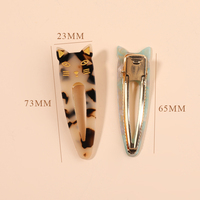 Mi Dairy Chat Mignon Acrylique Plastique Écaille de Tortue Épingles à Cheveux en Acétate de Cellulose Femme et Fille Goutte d'Eau