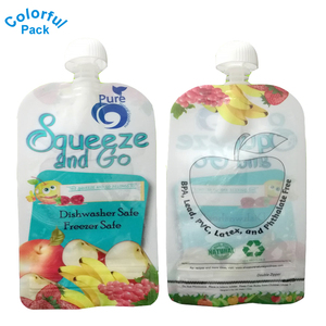 Papel de aluminio de grado alimenticio libre de BPA, jugo de fruta para bebé, yogur, paquete Doypack para comida de bebé, bolsa de boquilla para bebidas líquidas - Product Image 2