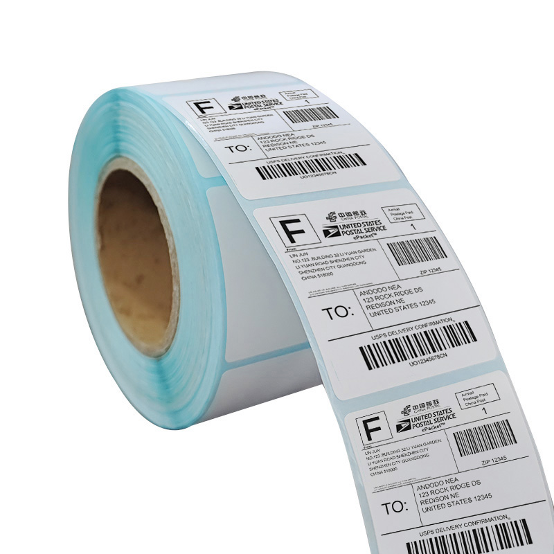 Customized Factory Wholesale Price Sticker Printing 4" X 6" Self Adhesive Thermal Shipping Label Barcode Sticker Paper
