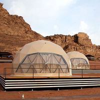 Tente Dôme Géodésique de Luxe 6m, PVC Transparent pour Hôtel Jardin Igloo Glamping