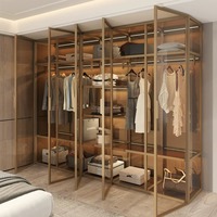 Porte coulissante en verre trempé dépoli noir pour armoire, profil en aluminium peint, avec système de verrouillage français
