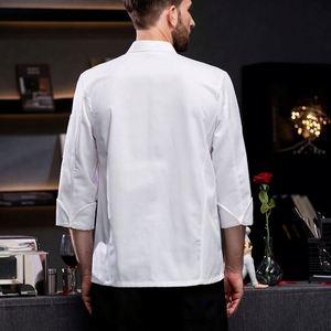 Wholesale Custom Logo Women's Twill <b>Chef</b> Coat Hot Sale Uniform Hotel & Restaurant Kitchen Work for Cooking - Product Image 3