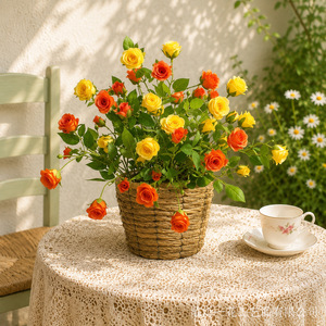 ดอกกุหลาบประดิษฐ์ยี่ห้อ Yihua ช่อดอกไม้ผ้าไหมตกแต่งบ้านสไตล์โมเดิร์น - Product Image 2