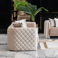 Ensemble de canapés carrés modernes en gros, mobilier de salon luxueux