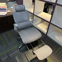 Kursi Kantor Ergonomis Eksekutif Modern Kelas Atas Foshan, Kursi Meja Komputer Rumah, Kursi Kantor Berbahan Jala Dengan Penyangga Pinggang yang Dapat Disesuaikan