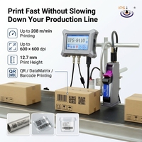 Printer Inkjet Termal Industri Kecepatan Tinggi 208m/menit 600 DPI Layar Sentuh Android 4,3 Inci Mesin Pengkodean Inkjet TIJ