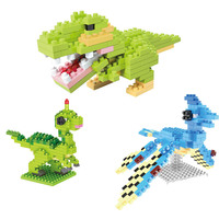 40 Pièces Briques Dinosaures en Gros Modèle Wisehawk Blocs de Construction Micro en Plastique Jouet de Construction pour Enfant Thème Petits Animaux