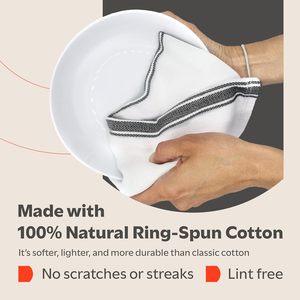 Essuie-tout de cuisine en <span class=keywords><strong>coton</strong></span> épais et absorbant, à rayures et pompons, grande <span class=keywords><strong>taille</strong></span>, rectangulaire, pour le nettoyage - Product Image 3