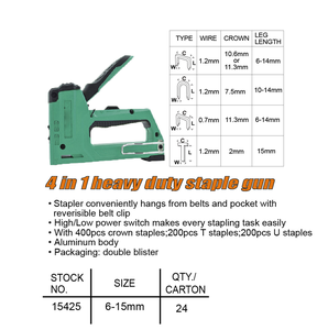Pistola de grapas de bricolaje de alta resistencia <span class=keywords><strong>3</strong></span> en 1 con removedor de grapadora y pistola de grapas Manual de 2000 piezas para material de fijación de tapicería - Product Image 4
