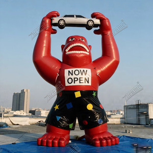 Gorille gonflable Zhenmei très populaire, avec panneau publicitaire personnalisé, mascotte animale gonflable pour l'ouverture <span class=keywords><strong>de</strong></span> centres commerciaux, la vente en extérieur et la publicité - Product Image 4