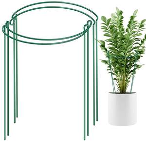 แหวนรองครึ่งรอบ9.4 "กว้าง x 15.6" สำหรับสวนโลหะเสาสูงสีเขียวรองรับกรงพืช - Product Image 1