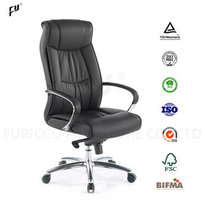 Venta al por mayor de muebles de oficina de lujo de alta calidad silla de oficina giratoria de respaldo alto silla de oficina ejecutiva de cuero negro - Product Image 4