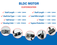 Moteur à courant continu sans balais à vis sans fin 80w 100w 120w 180w 200w 400w 80mm moteur BLDC 12vV 24V 48V Nema23 34 réducteur planétaire