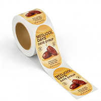 Desain Etiket Kustom Stiker Vinyl Tahan Air Perekat untuk Label Botol Madu, Stiker Stoples Kaca Lebah untuk Kemasan Makanan