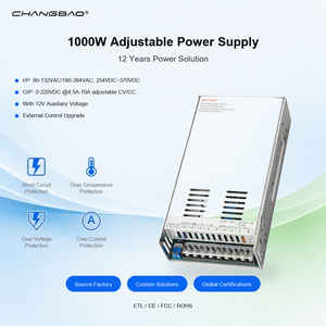 Fuente de Alimentación Ajustable de 1000W, 12V 15V 24V 36V 48V 60V <span class=keywords><strong>72V</strong></span> 80V 110V 150V 220V 4.5A-70A CC CV, Fuente de Alimentación Conmutada AC/<span class=keywords><strong>DC</strong></span> de 1000W - Product Image 1